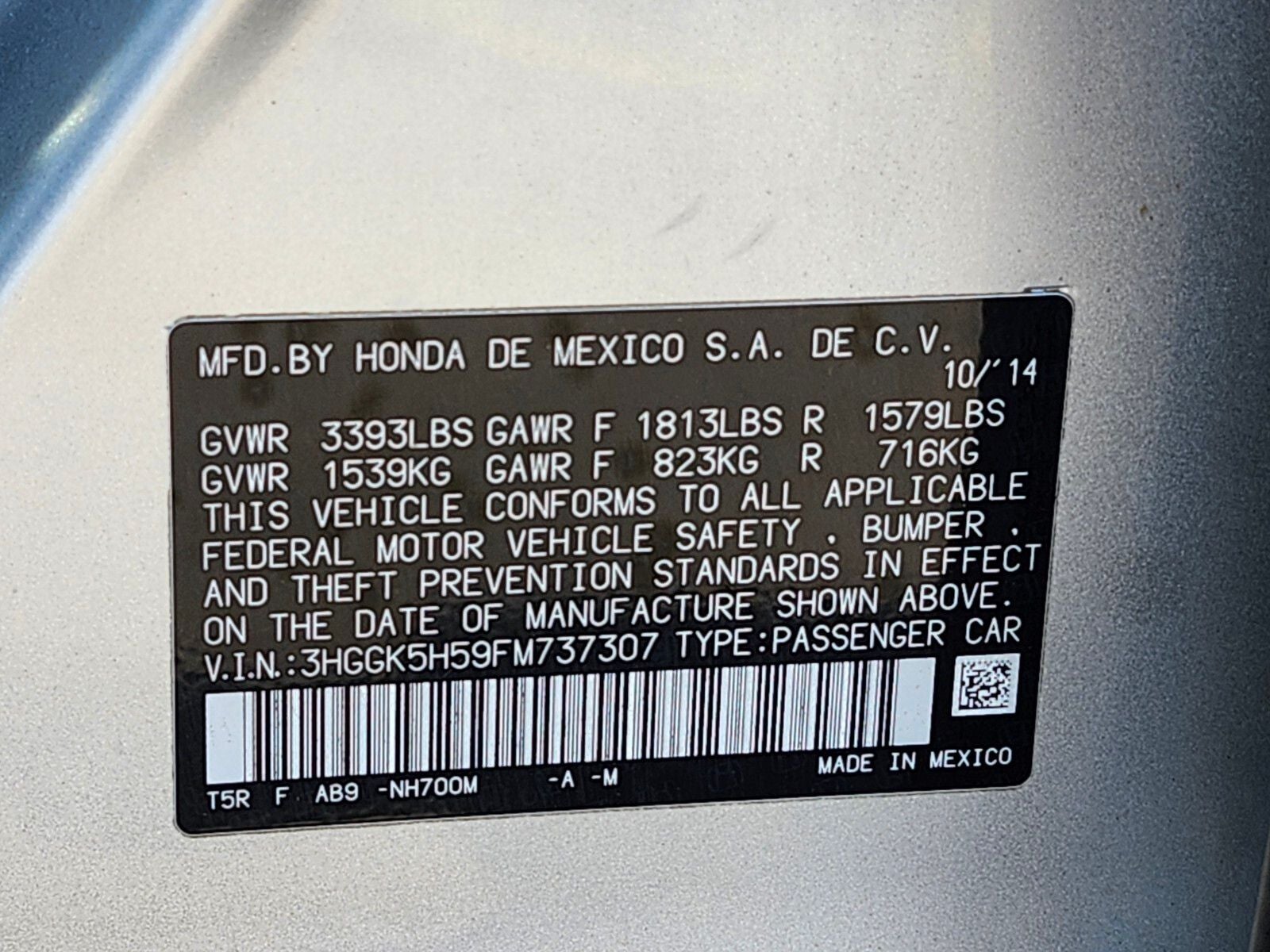 2015 Honda Fit LX