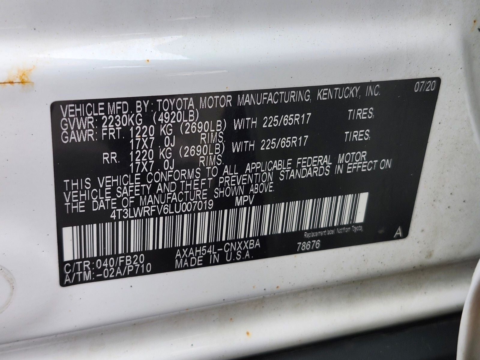 2020 Toyota RAV4 Hybrid LE AWD