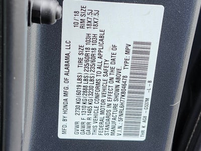 2019 Honda Odyssey EX-L