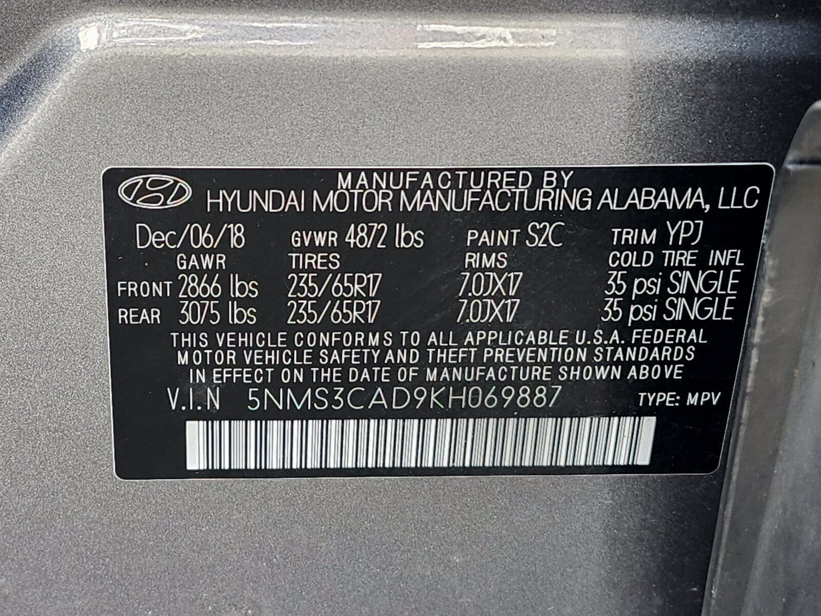 2019 Hyundai Santa Fe SEL