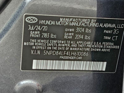 2020 Hyundai Elantra Value Edition