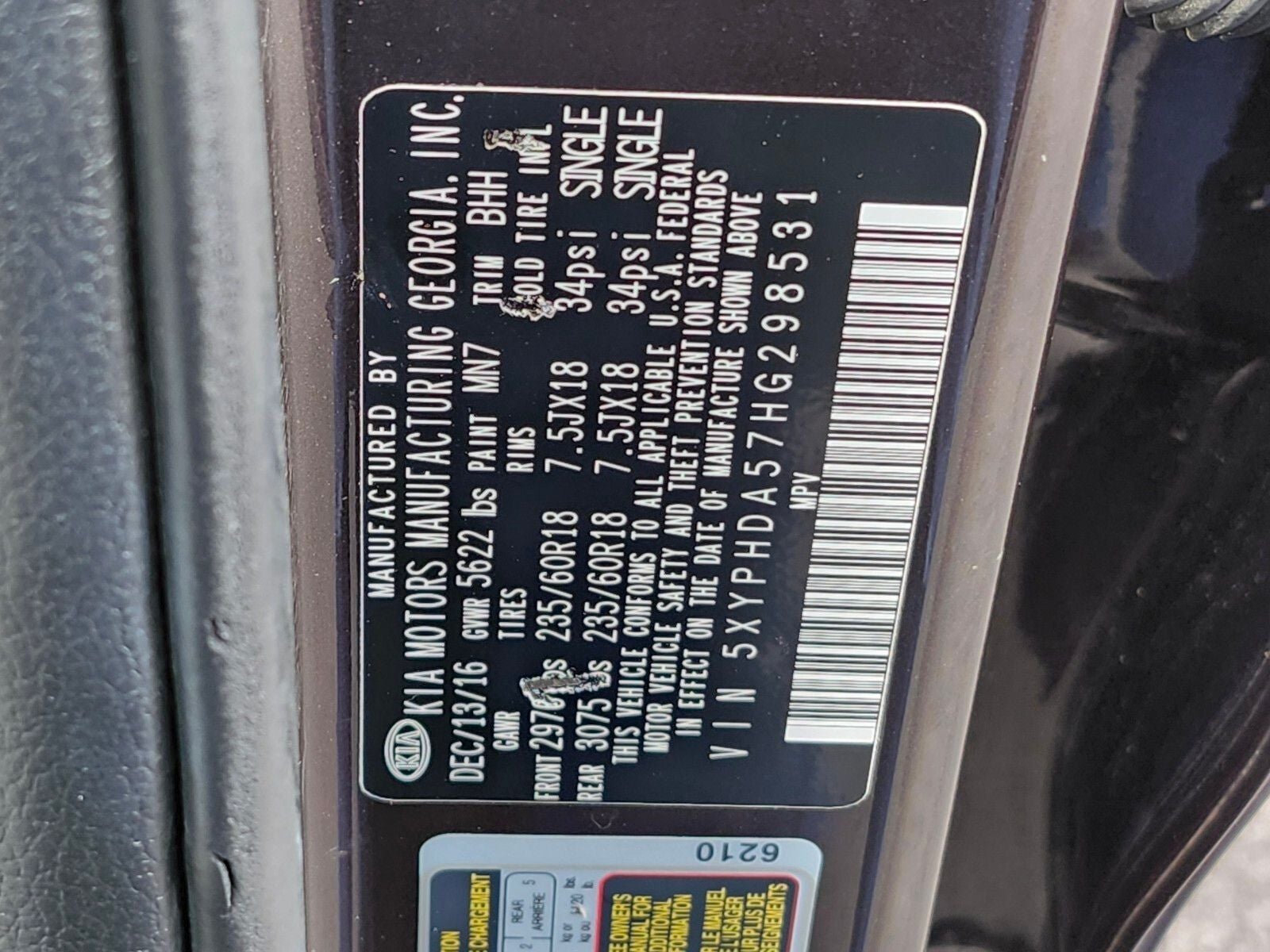 2017 Kia Sorento EX