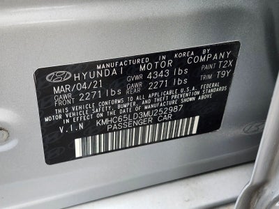 2021 Hyundai Ioniq Plug-In Hybrid SE