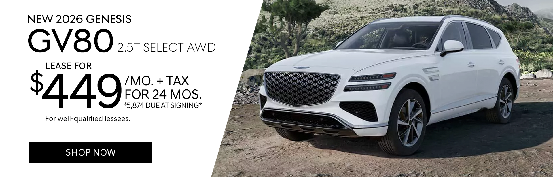 New 2026 Genesis GV80 2.5T Select AWD