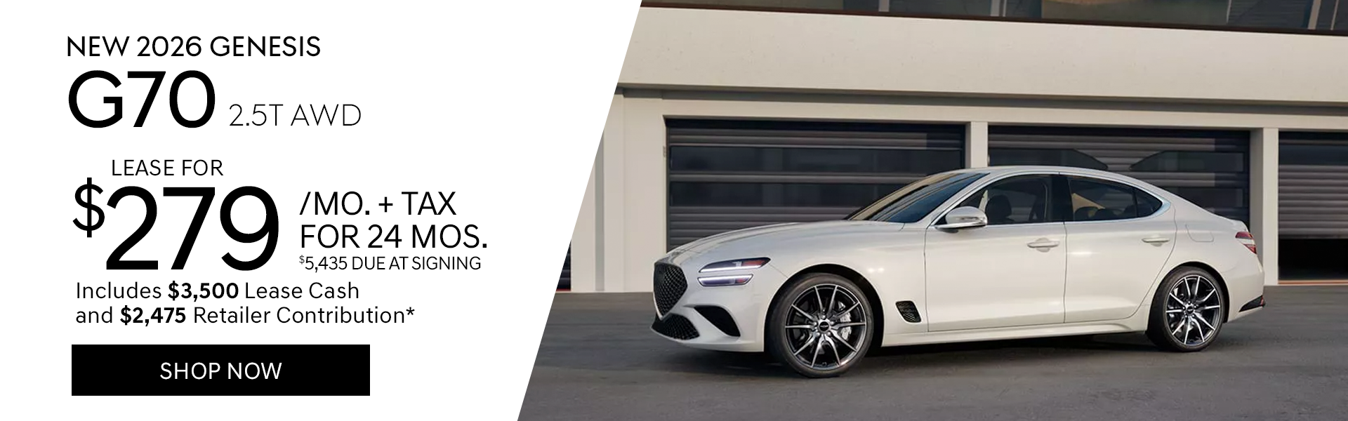 New 2026 Genesis G70 2.5T AWD