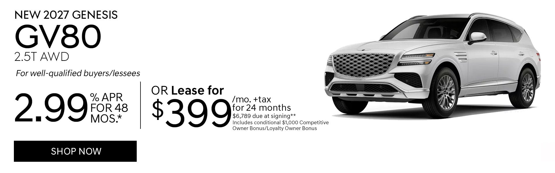 New 2027 Genesis GV80 2.5T AWD