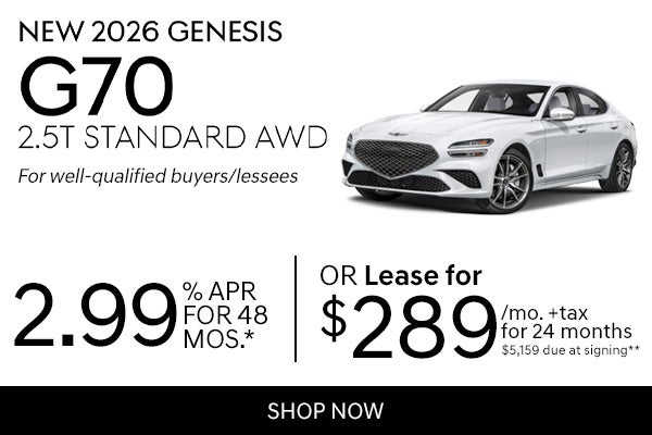 New 2026 Genesis G70 2.5T Standard AWD